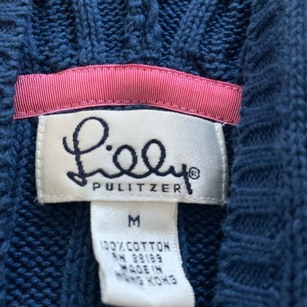 Lilly Pulitzer Blue Full Zip Hoodie size Medium - Picture 4 of 7